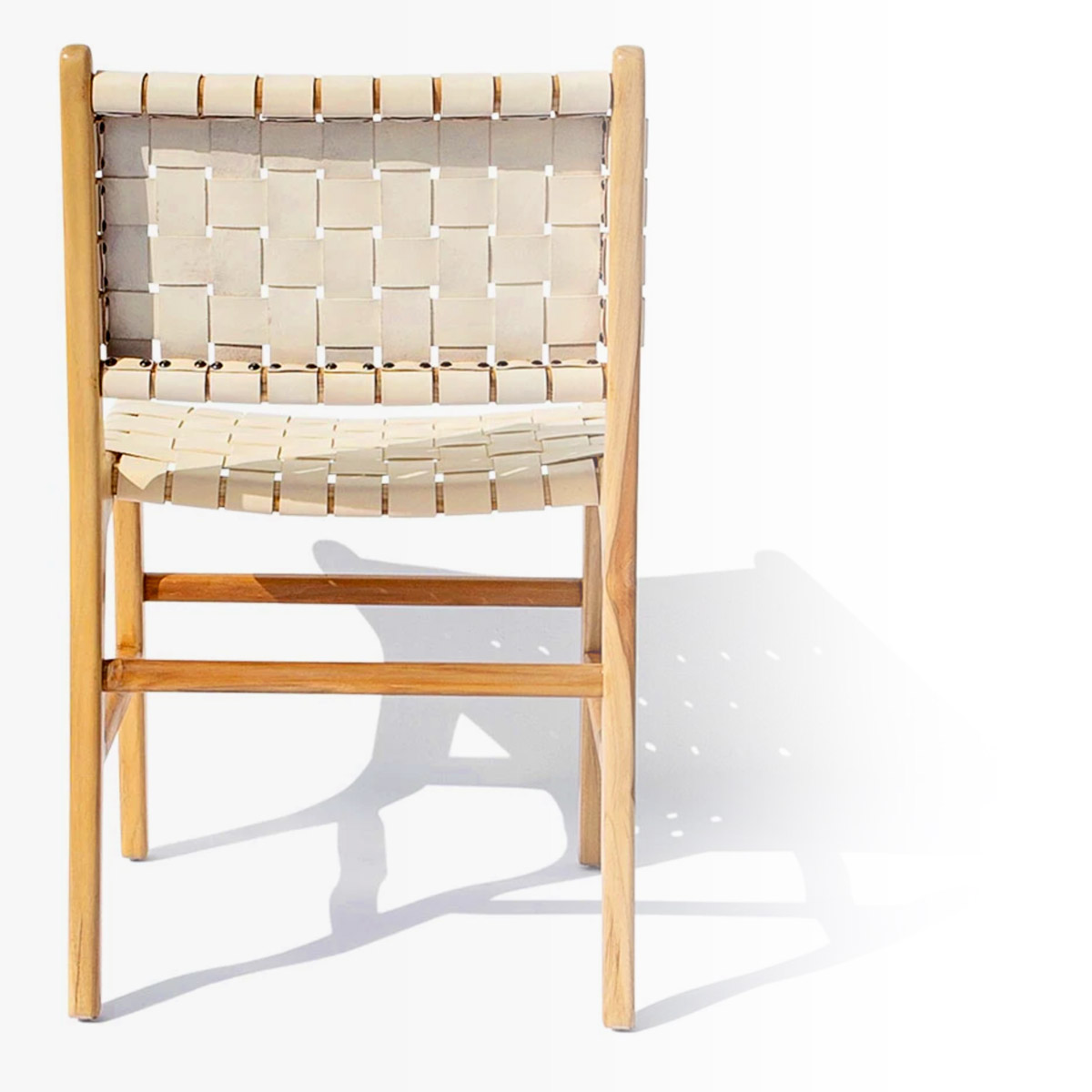Oath | Teak & leather dining chair | Rear view Oath | Teak & leather dining chair | Rear view