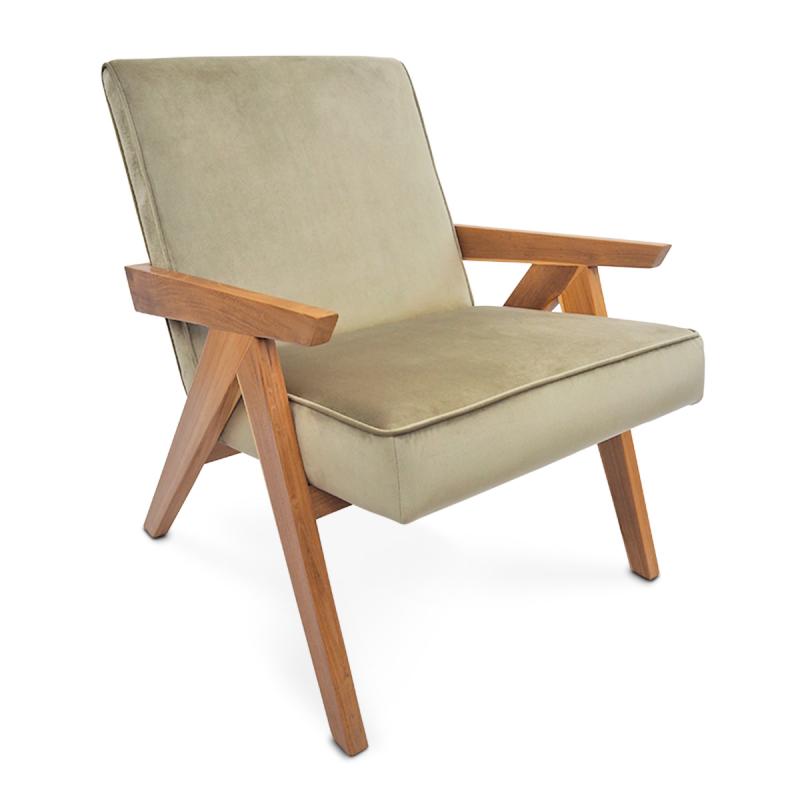 INBALI Komodo | Teak & velvet armchair